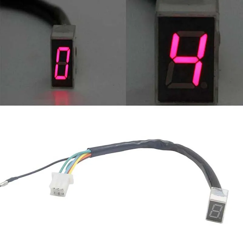 

Led Universal Digital Gear Indicator Motorcycle 5 Digital Display Speedometer Indicator Motorcycle Display Shift Lever Sensor