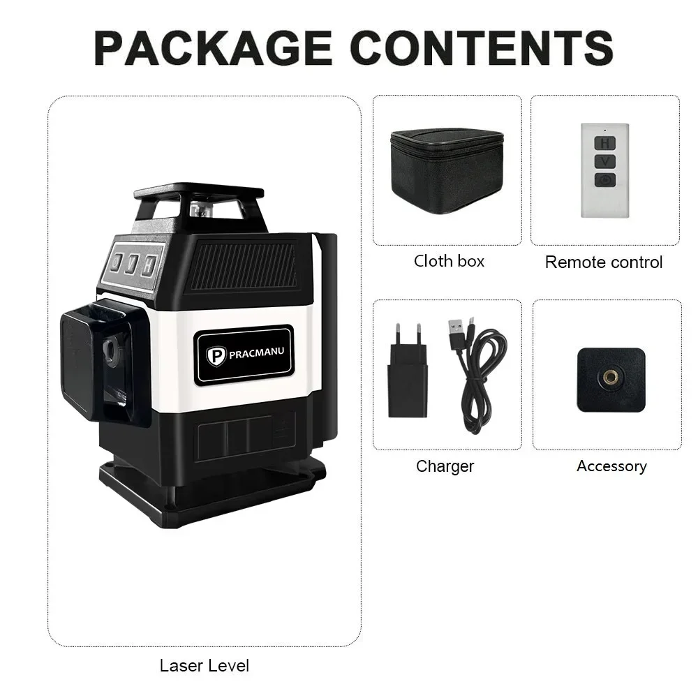 

Pracmanu Мини 4D лазерный уровень зеленые линии