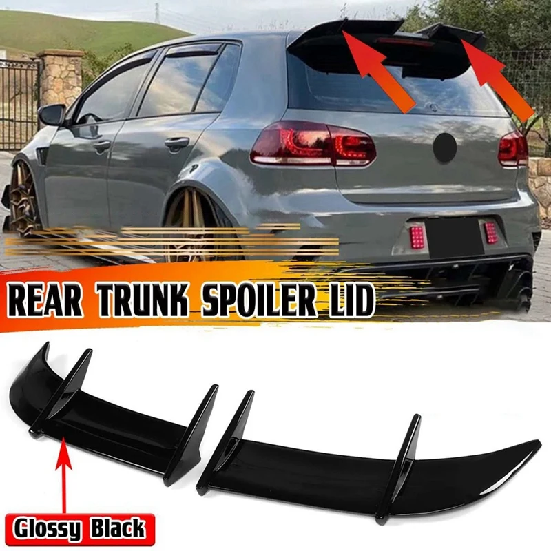 

AK Style Car Rear Trunk Boot Lip Spoiler Wing Lip Extension For-VW Golf MK6 GTI-R20 09-13 Rear Wing Spoiler Lip Body Kit