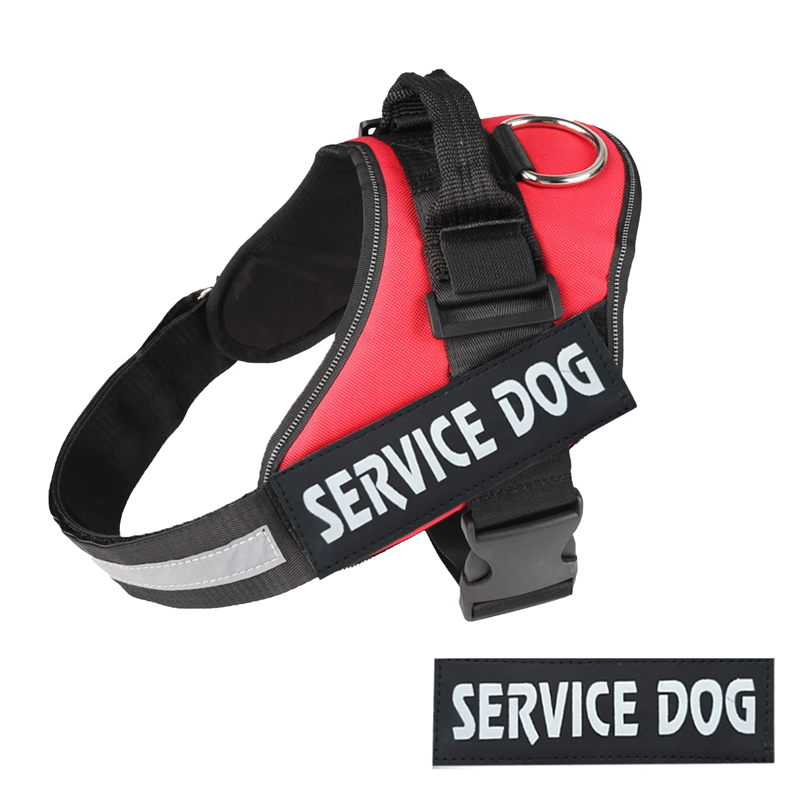 

Нашивка с логотипом, Светоотражающая полоса, регулируемые пряжки с красной ручкой, S, M, L, нагрудный ремень, легкое управление, жгут для собак, прогулочная тренировочная