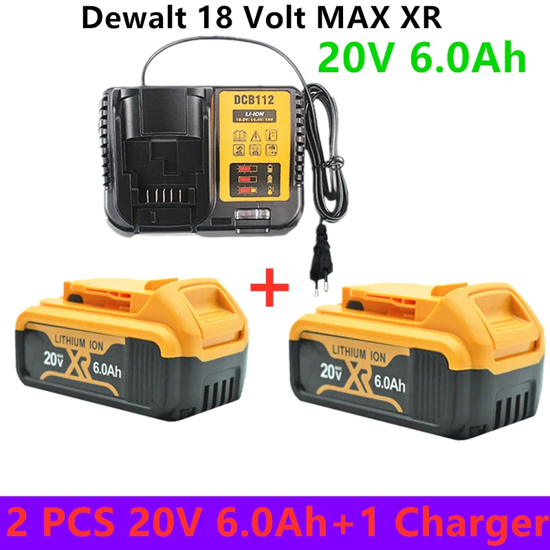 

100% neue DCB200 20V 6000mAh austauschbare Li-Ion batterie kompatibel mit 18 Volt MAX XR power tools lithium-Batterien