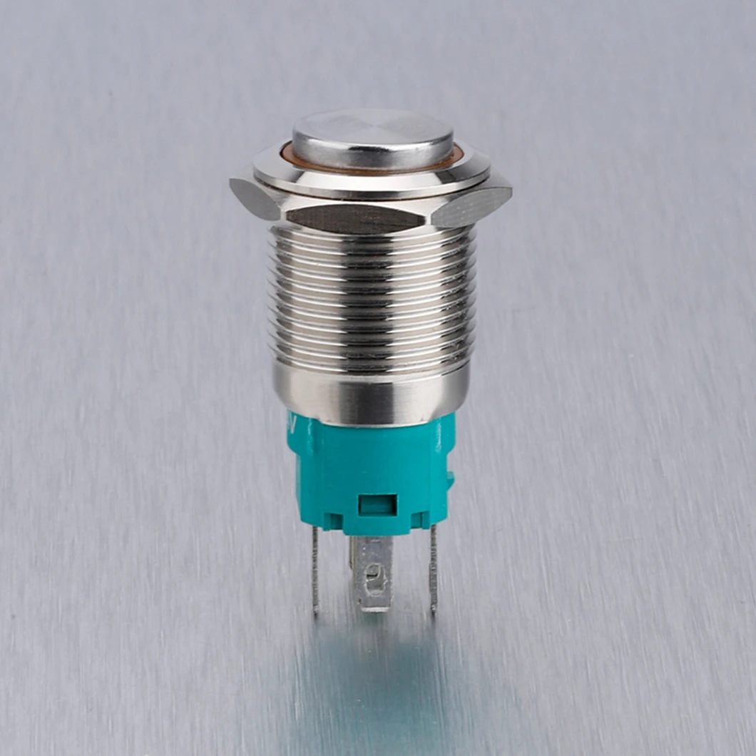 Металлическая кнопка с высокой головкой 16 мм 1NO1NC мгновенный/фиксирующийся