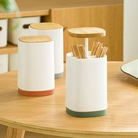 obelix simple toothpick box cotton swabs holder press automatic tooth pick dispenser press cotton swab box household products
