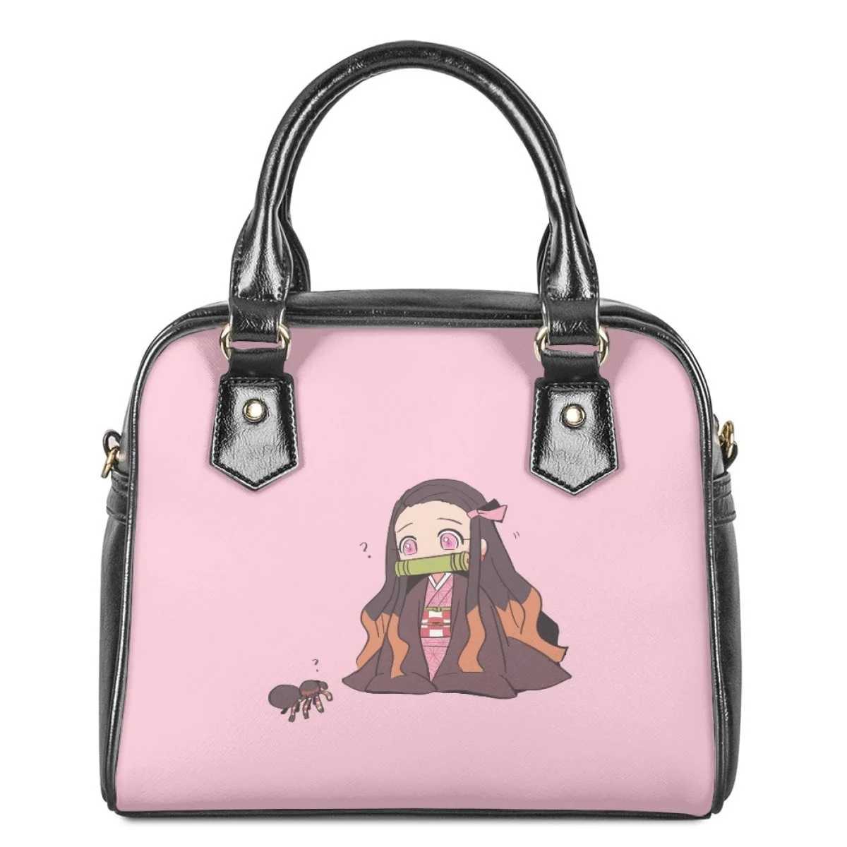 

Cartoon Anime Demon Slayer Design Ladies Shoulder Bag Lightweight Women Top-handle Diagonal Bags Kawaii Crossbody Sac for Lady