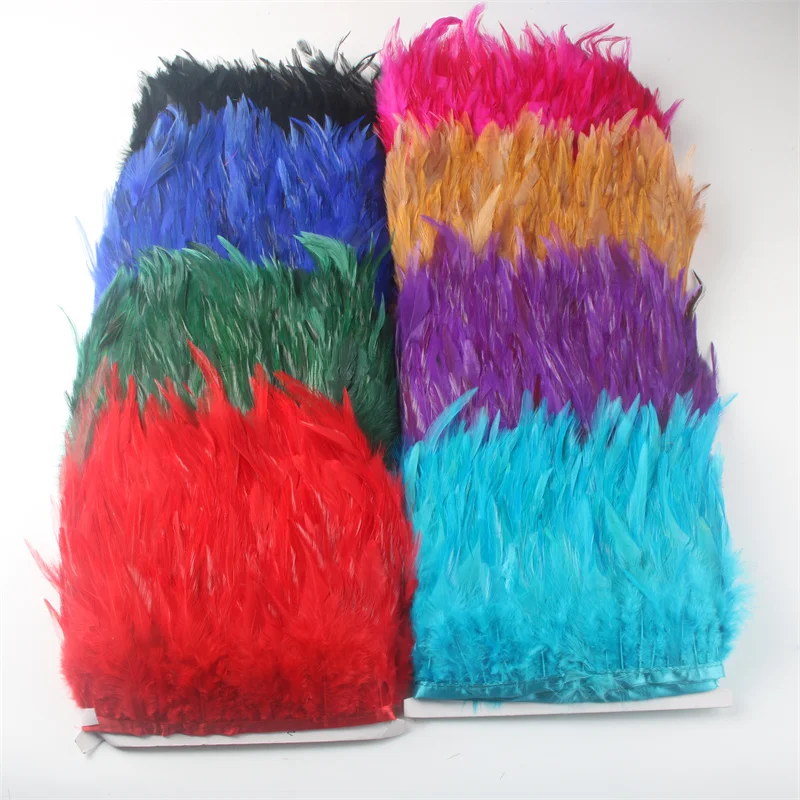 10 ярдов/лот 10-15 см курица петух перья обрезанная ткань Подвеска искусственная