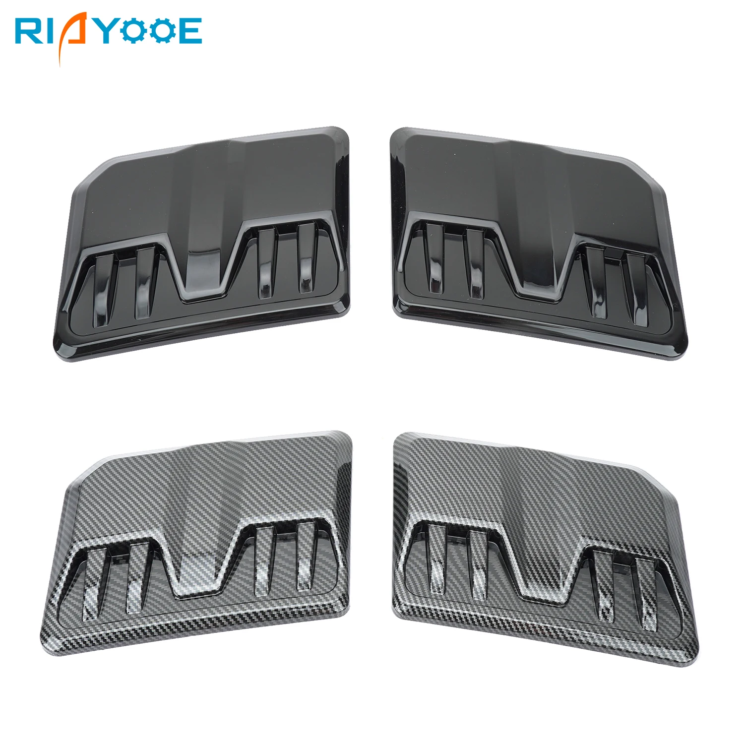 

2 шт., крышка вентиляционного отверстия на капоте автомобиля, универсальная решетка воздухозаборника из АБС-пластика, накладка на впускную решетку, внешние аксессуары, декоративная крышка турбо-капота