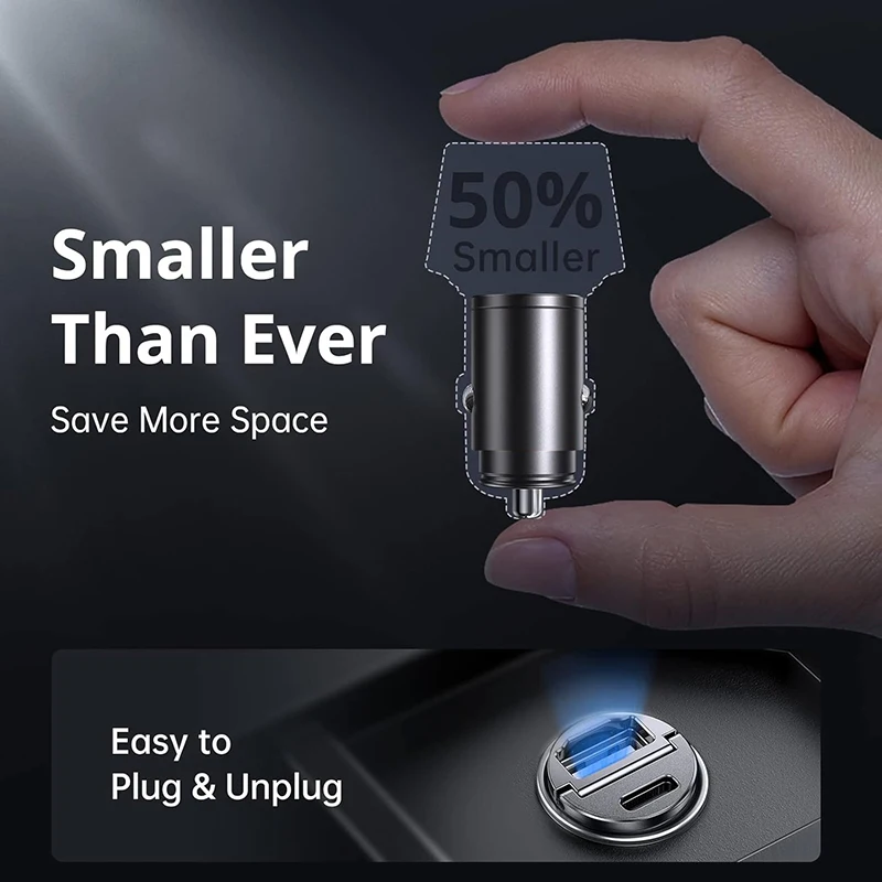 Фото Автомобильное зарядное устройство с двумя портами USB Type C, 200 Вт, зажигалка Quick Charge 4.0 3.0 для iPhone Xiaomi Huawei Samsung, зарядное устройство для телефона с быстрой зарядкой №3
