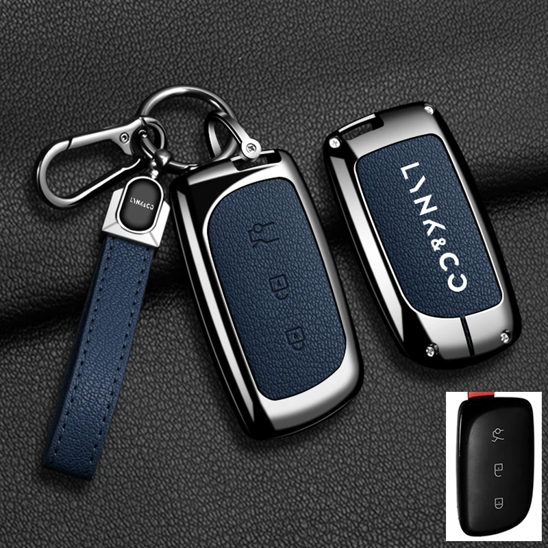 

Кожаный чехол для автомобильного ключа из цинкового сплава, защитный чехол для LYNK & CO Z10 Z20 900 Ultra Max Pro, сумка с дистанционным управлением, брелок, аксессуары