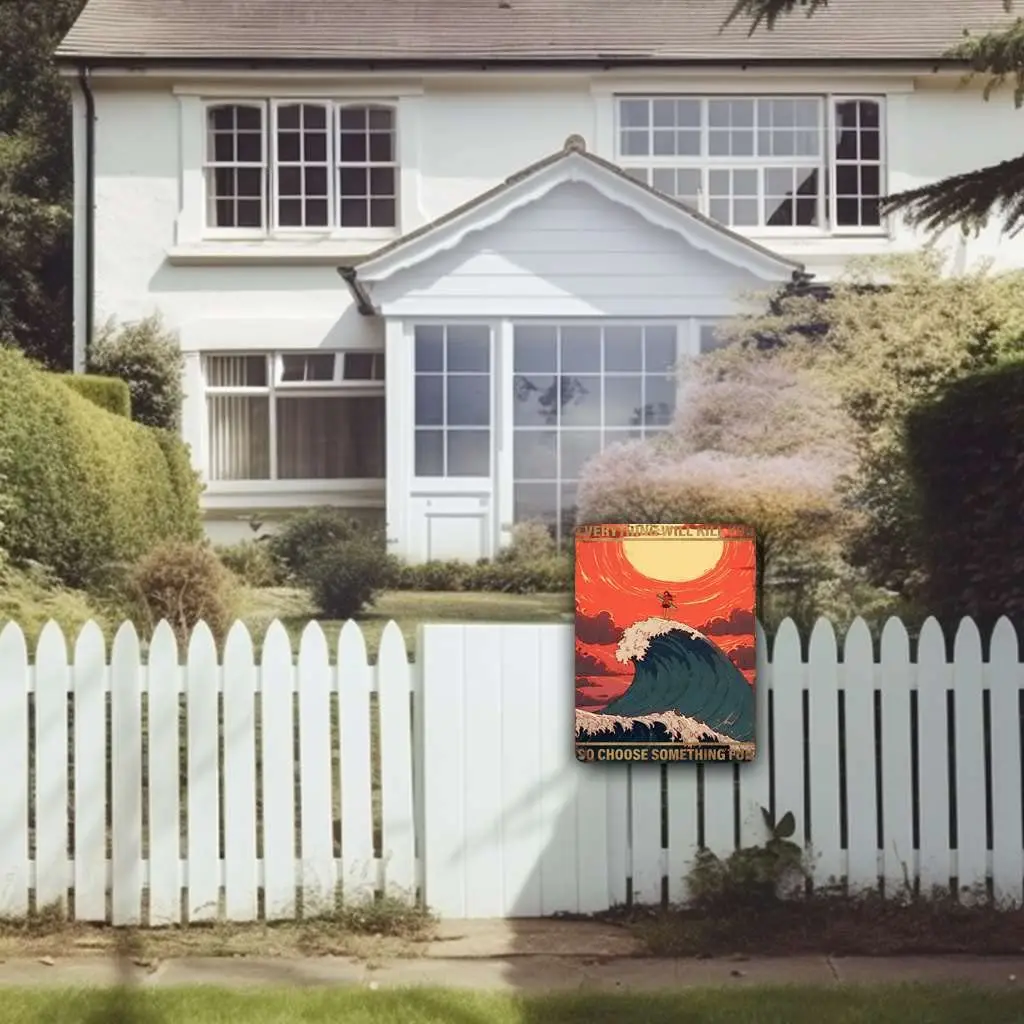 FLFGIDD Оловянная вывеска для серфинга металлическая настенная табличка в стиле