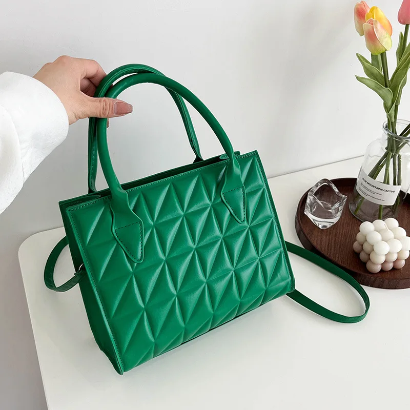

Soft Luxury Designer Handbag Pu Leather Shoulder Bags for Women Diamond Pattern Luxury Bag Woman Casual Women's Bag 2022 Trend