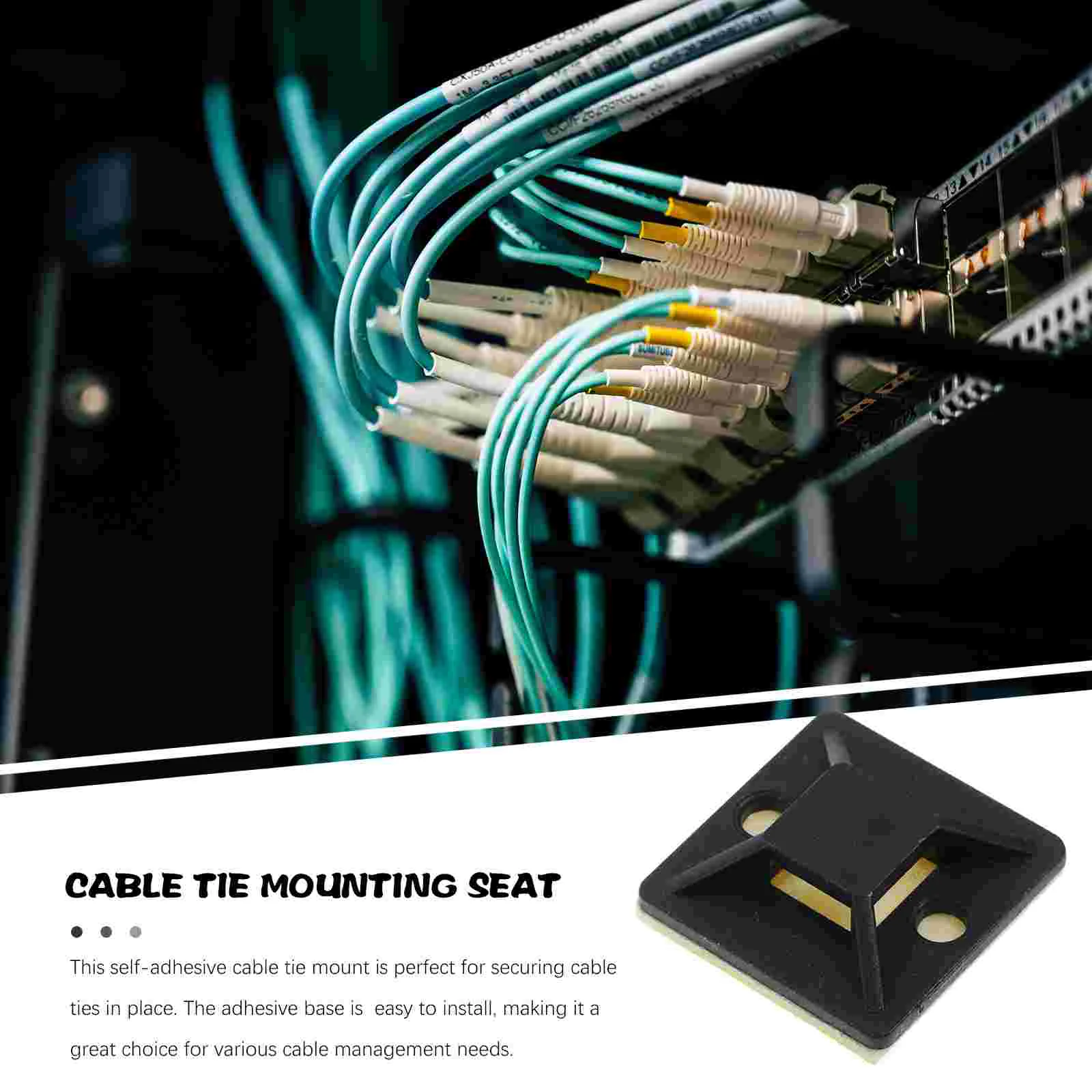 100 шт. крепления для кабельных стяжек держатель на молнии зажимы проводов клейкие