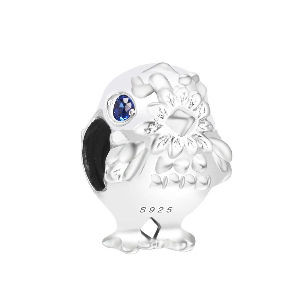 

Sparkling Cute Chick Charm Sterling Silver 925 Woman Bracelet DIY New In Beads For Jewelry Making Fits Snake Chain