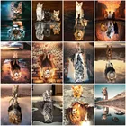 MomoArt Алмазная мозаика тигр лев Полные комплекты Алмазная вышивка кошки животные картины из страз Алмазная Живопись отражение декор для дома