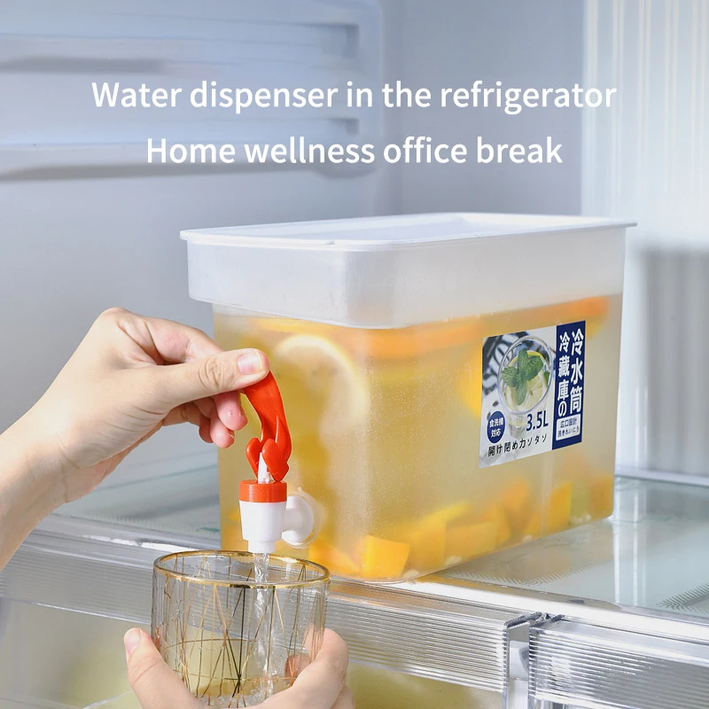 

Cold Kettle Refrigerator With Faucet Fridge Dolce Milk Tea Lemonade Dispense Jar Bottle Home Cool Water Jug Bucket