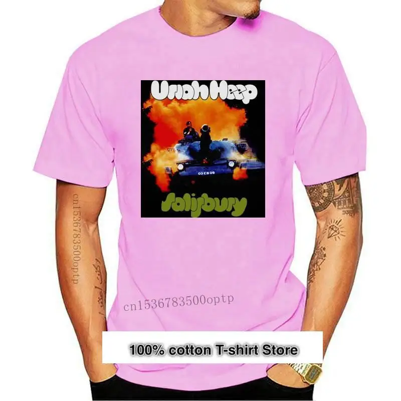 

Camiseta negra de Uriah, camiseta de Heep, седари, хард-рок, Назарет, овни морадо intenso