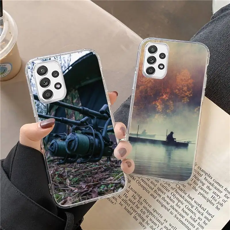 

Fishing rod Phone Case For Samsung a10 a12 a50 a51 a52 a21 a31 a32 a71 s10 s20 s21 Plus Fe Ultra
