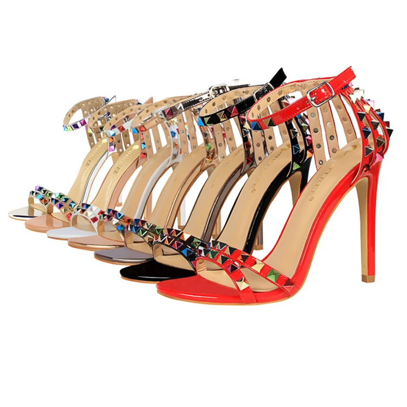 Женские летние туфли женские туфли-лодочки с ремешком и пряжкой на высоком