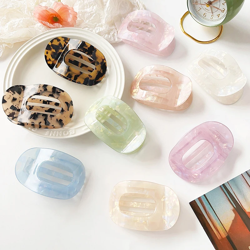 Модная Темпераментная Женская Плоская Круглая шпилька для волос Удобная