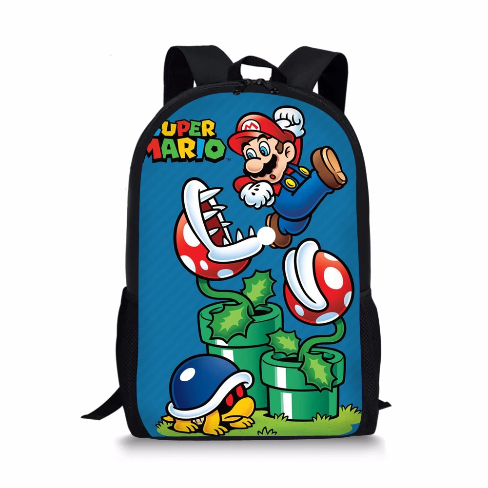 Super-Mario-Print Printing Backpack for Kid Shoulders Bag Fashion School Bag for Teenage Girl Children Travel Plecaki Szkolne
