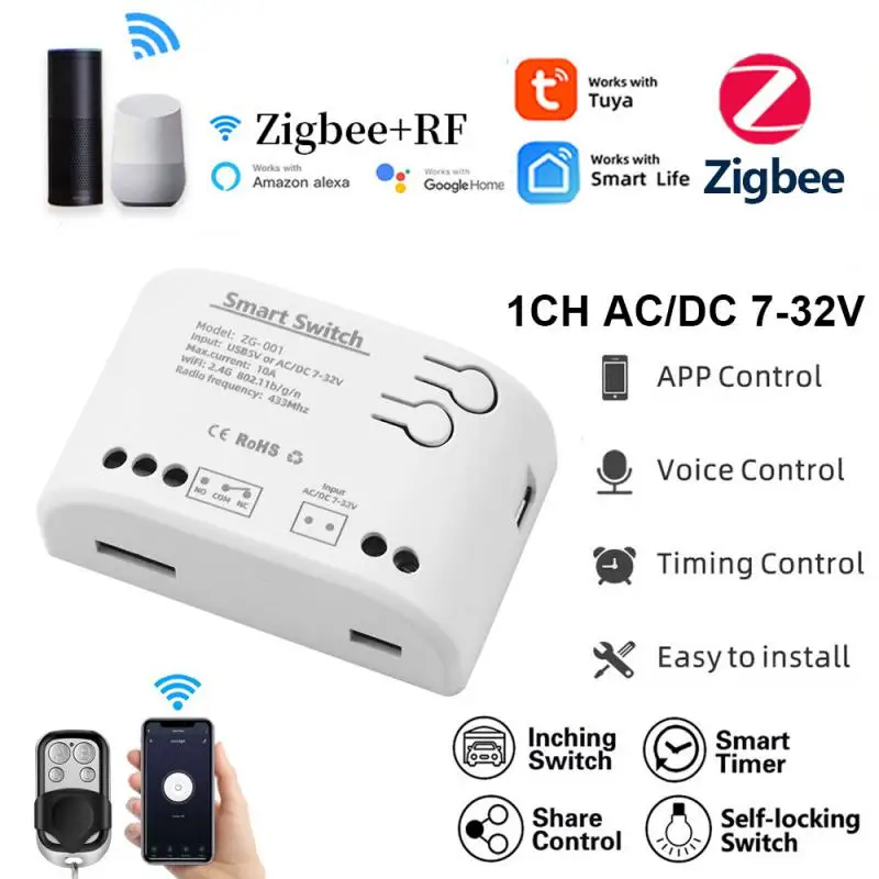 

Смарт-выключатель Tuya Zigbee, Беспроводной Выключатель с дистанционным управлением, работает с Alexa и Google Home