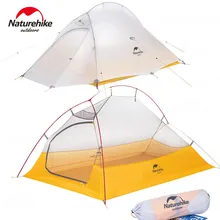 네이처하이크 10D 클라우드 업 2 캠핑 텐트, 1-2 인용 950g 나일론 실리콘 방수 휴대용 하이킹 텐트, 무료 매트 포함