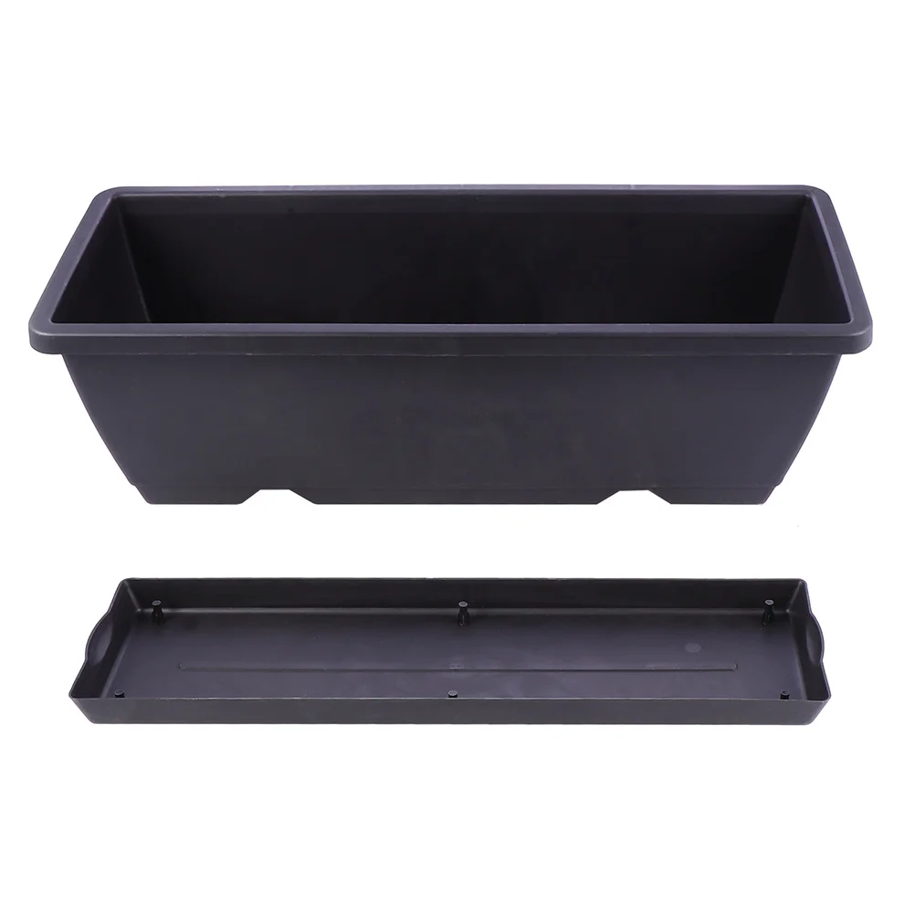 

2 Sets Rectangular Planting Trough House Plants Rectangular Trough Planter Vase Window Sill Planter Plastic Garden Succulent Pot