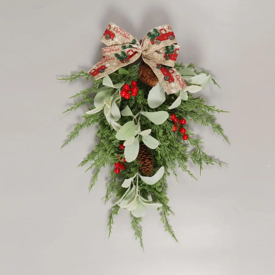 Рождественские украшения виноградная лоза романтический ретро ротанг листья