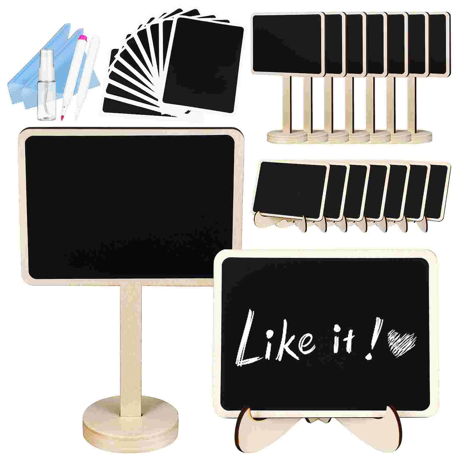 

Mini Chalk Board Buffet Labels Food Chalkboard Signs Stand Table Tabletop Small