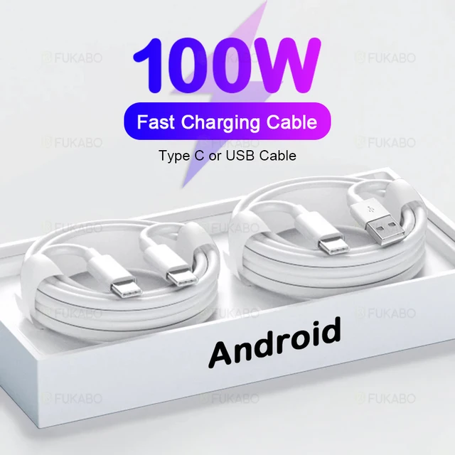 100W USB To Type C Cable Fast Charging Charger Cable For Samsung S22 S23 Ultra Xiaomi 12T Pro Redmi Note 11 Charger Accessories 1