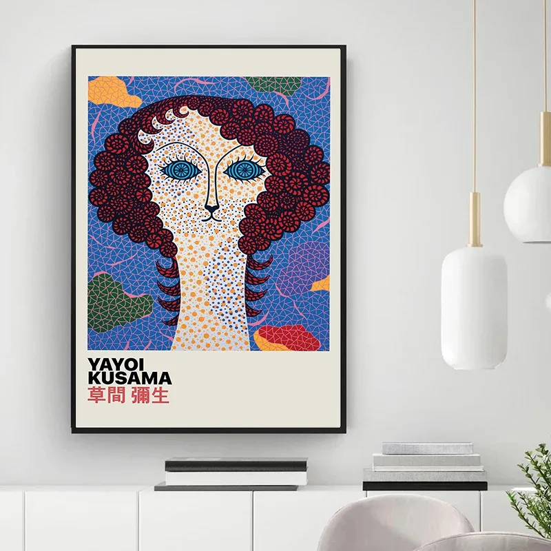 Японские изображения Yayoi Kusama абстрактный постер с изображением тыквенного глаза