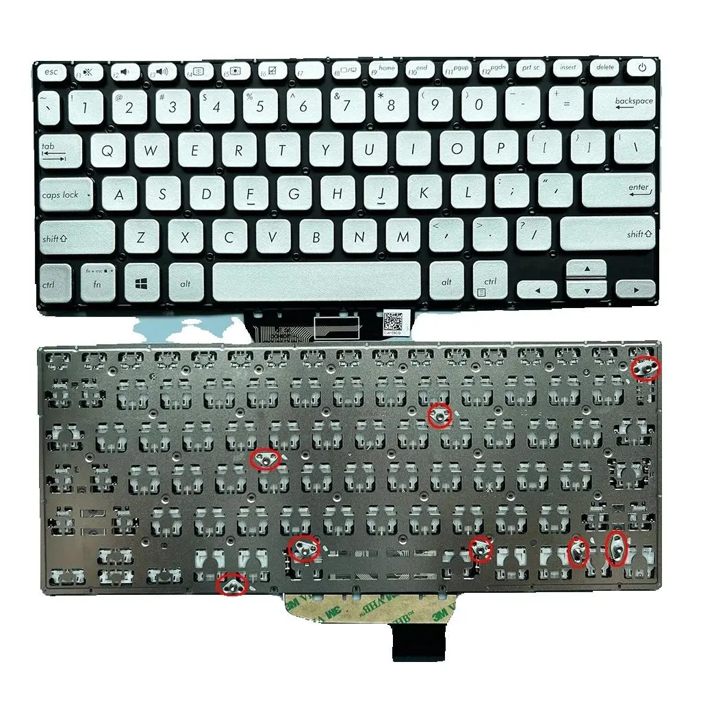 Фото Клавиатура S430 US для Asus VivoBook S14 S430F S430FA S430FN S430U S430UA X430 X430F X430FA X430FN X430U X430UA, серебристая №2