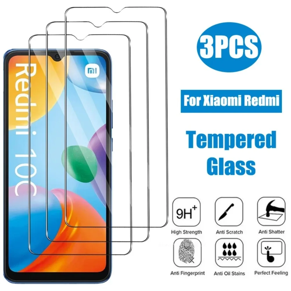 Фото 3 шт. закаленное стекло для Xiaomi Redmi 12C 13C 10A 10C 9A 9C 9T 8A Защитная пленка для экрана Redmi Note 10 11 12 13 Pro 10S 11S Glass №1