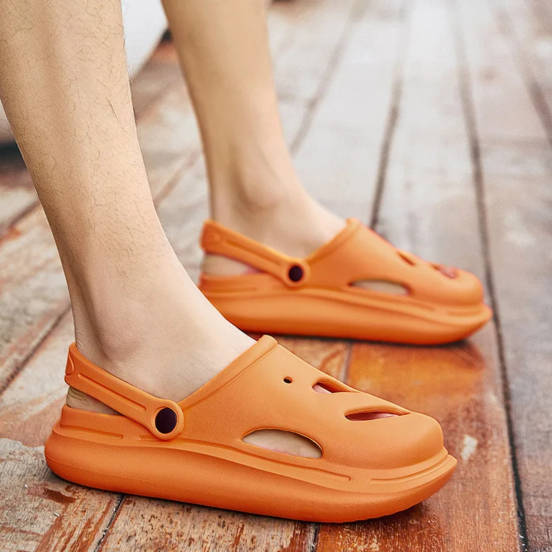 Men Women Thick Platform Home Lovers Slippers Fashion Non-slip EVA Bathroom Slides Sandals Beach 2022 Summer Soft Flip Flops
