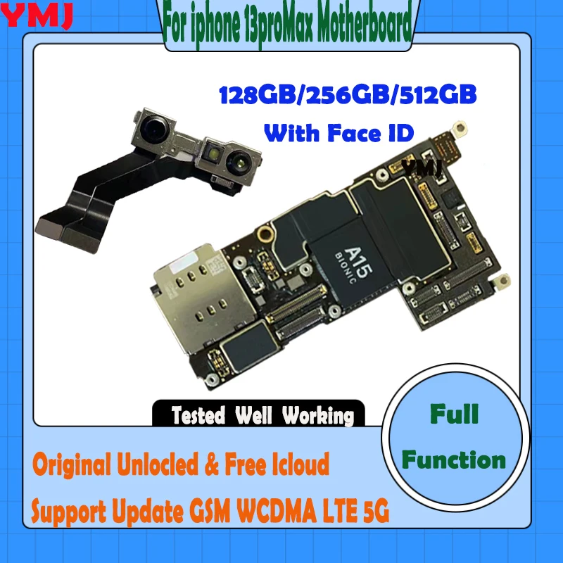 

Free ICloud Mainboard For IPhone 13 Pro Max Motherboard 100% Original Unlocked Logic Board 128g/256g/512g Plate Support Update