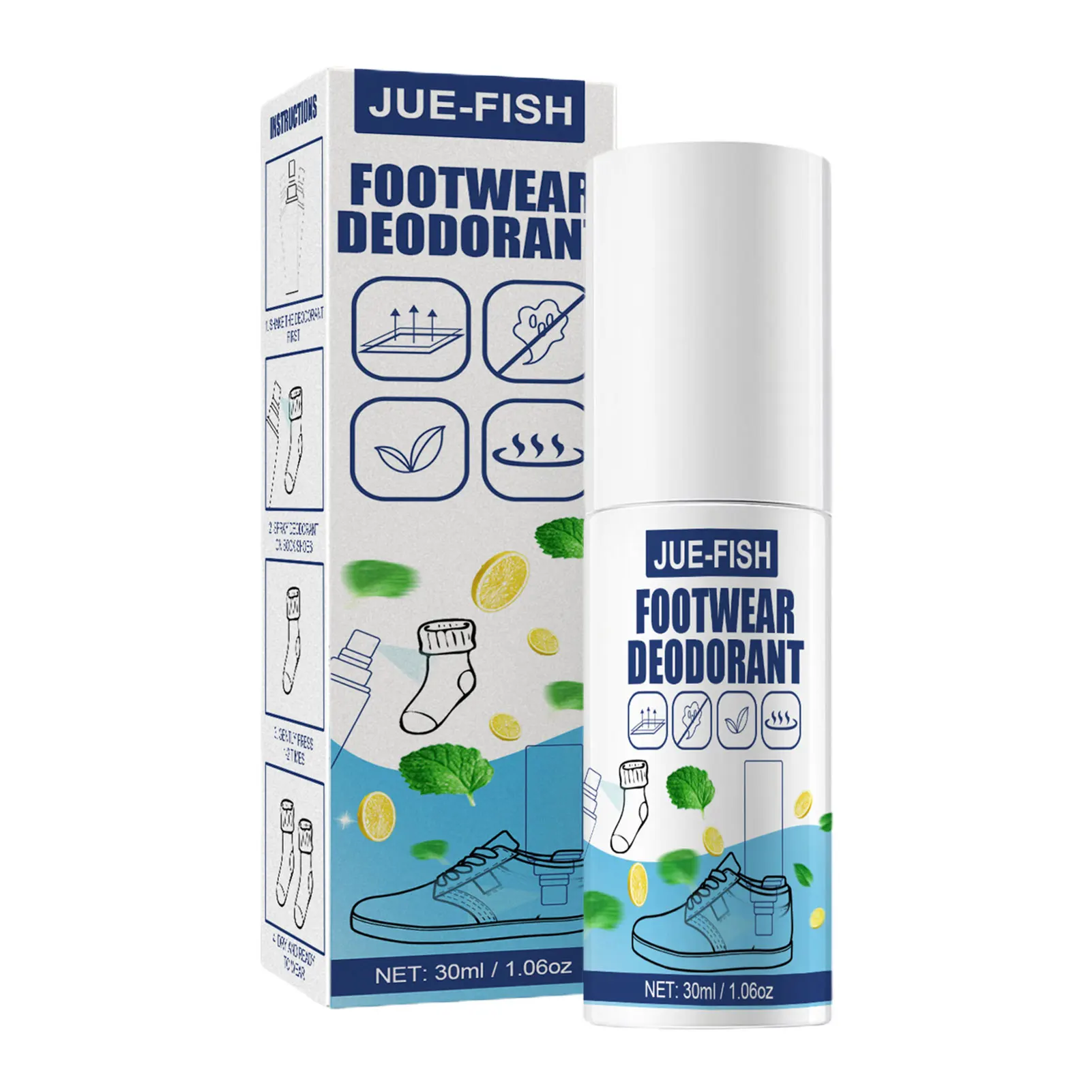 

30ml Natural Shoe Deodorizer Spray Foot Odor Nemesis Deodorant Odor Removal Spray Foot Artifact Footwear And Socks Freshener