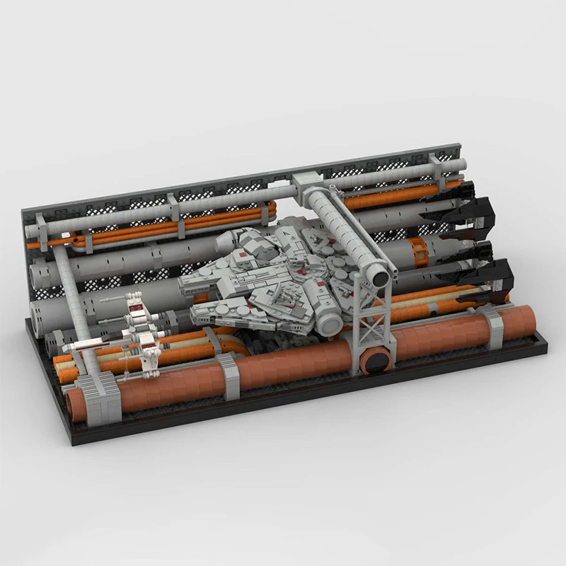 Moc Death Star Maze Run Диорама Совместимость 75375 Сокол Космический корабль Строительные