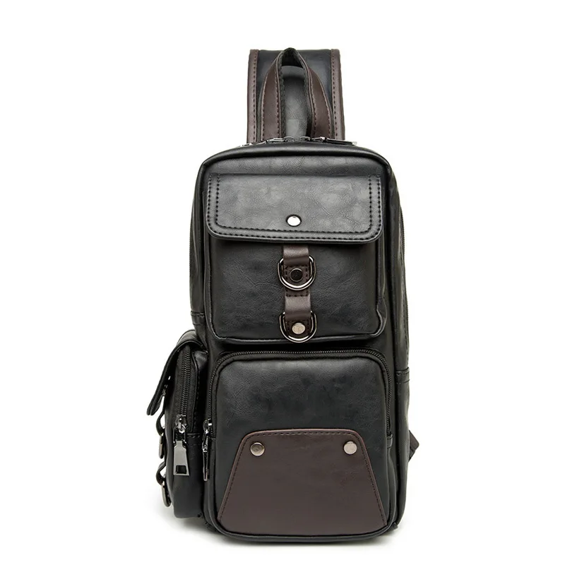 New Men's Bag Trend Personality Small Chest Bag Korean Version Leisure Waist Bag Oblique Arm Hundred Style Backpack