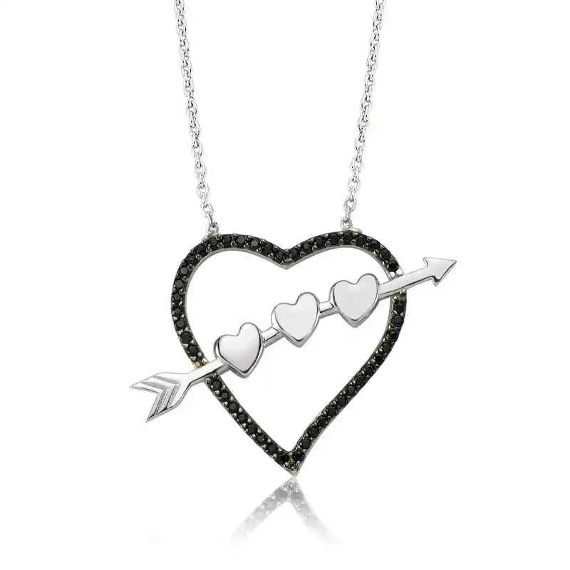 

Tevuli 925 Sterling Silver Arrowed Heart Lady Necklace