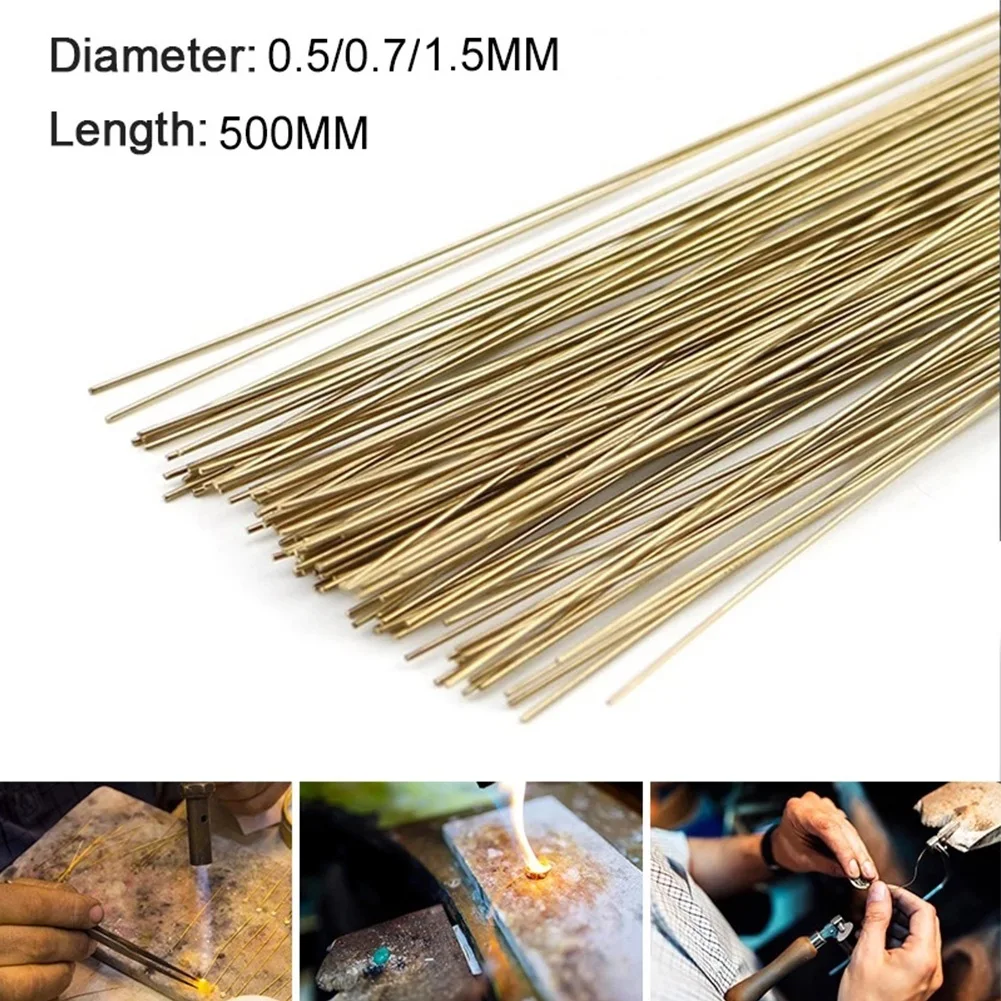 

5pcs 1.64ft Silver Welding Rods Soldering Wire Metal Soldering Brazing Rod For Jewelry Earring Repair Solder Tool 0.5/0.7/1.5mm