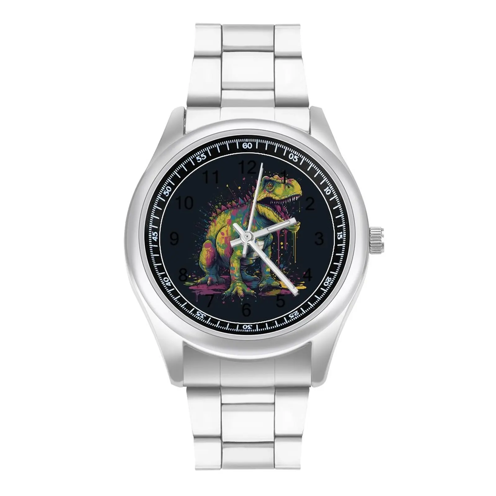 

Dinosaur Quartz Watch Psychadelic Grafitti Stylish Boy Wrist Watches Design Stainless Fitness Wholesale Wristwatch