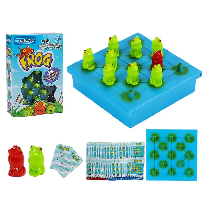 

Kids Frog Checkers Logical Thinking Mind Games Chess Children's Desktop Puzzle Checkers Table Games For Kids