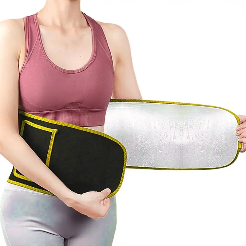 

Womens Waist Trainer Sweat Band With Pocket Waist Trimmer Belt Lumbar Support Workout Sweat Belt Tummy Wrap For Women And Men