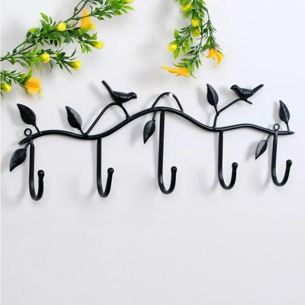 

Hat Key Holde Clothes Hook Wall Hanger Bird Bathroom Home Decor Hanger Accessories 5 Hooks Metal Coat Hooks Robe Work Well