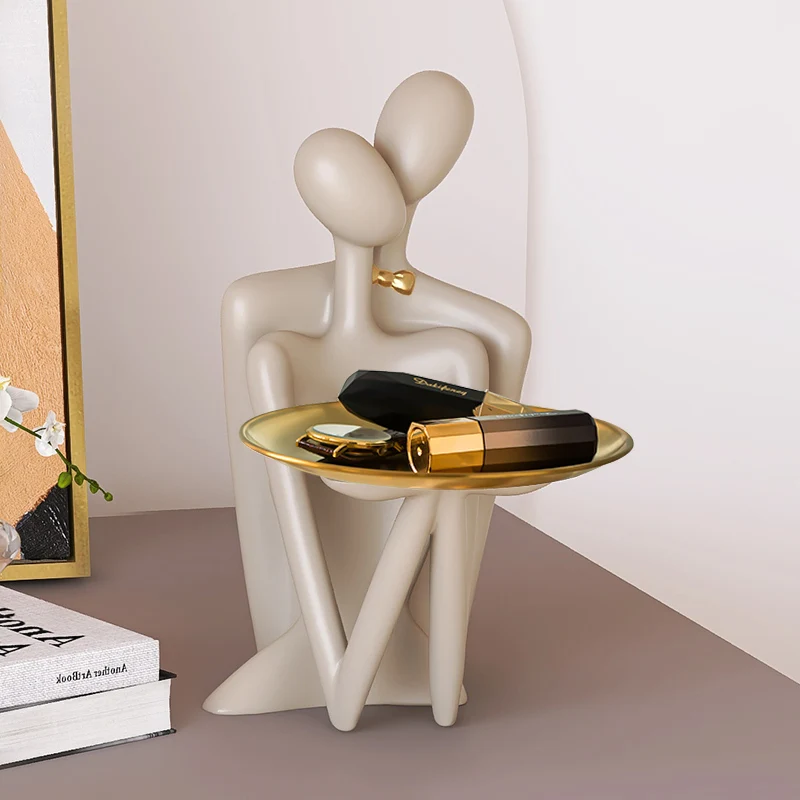 

Скандинавский светильник, роскошное художественное украшение с абстрактными персонажами, поднос для хранения ключей для крыльца, гостиной, ТВ, кабинета, аксессуары для украшения дома