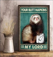 ferret your butt napkins my lord vintage metal sign poster bar home courtyard wall decor poster tin sign