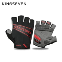 kingseven bike cycling gloves breathable lycra fabric gel pads shock absorbing mountain mtb half finger gloves for men and women