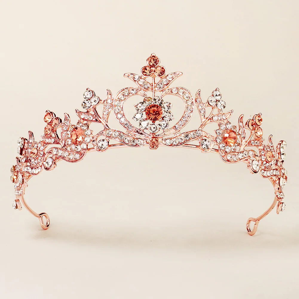

Romantic Pink Style Princess Crown Beauty Queen Crown Tiara De Princesa Star Tiaras