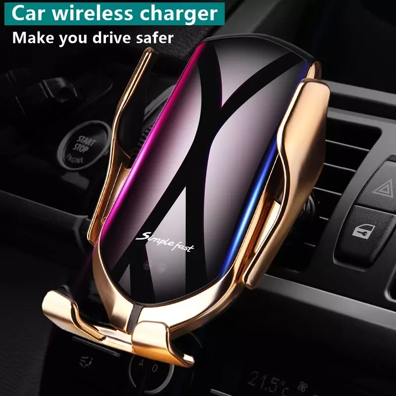

Smart Sensor Automatic Clamping Car Wireless Charger Stand Air Outlet Multifunction Phone Holder Auto Wireless Charging Bracket