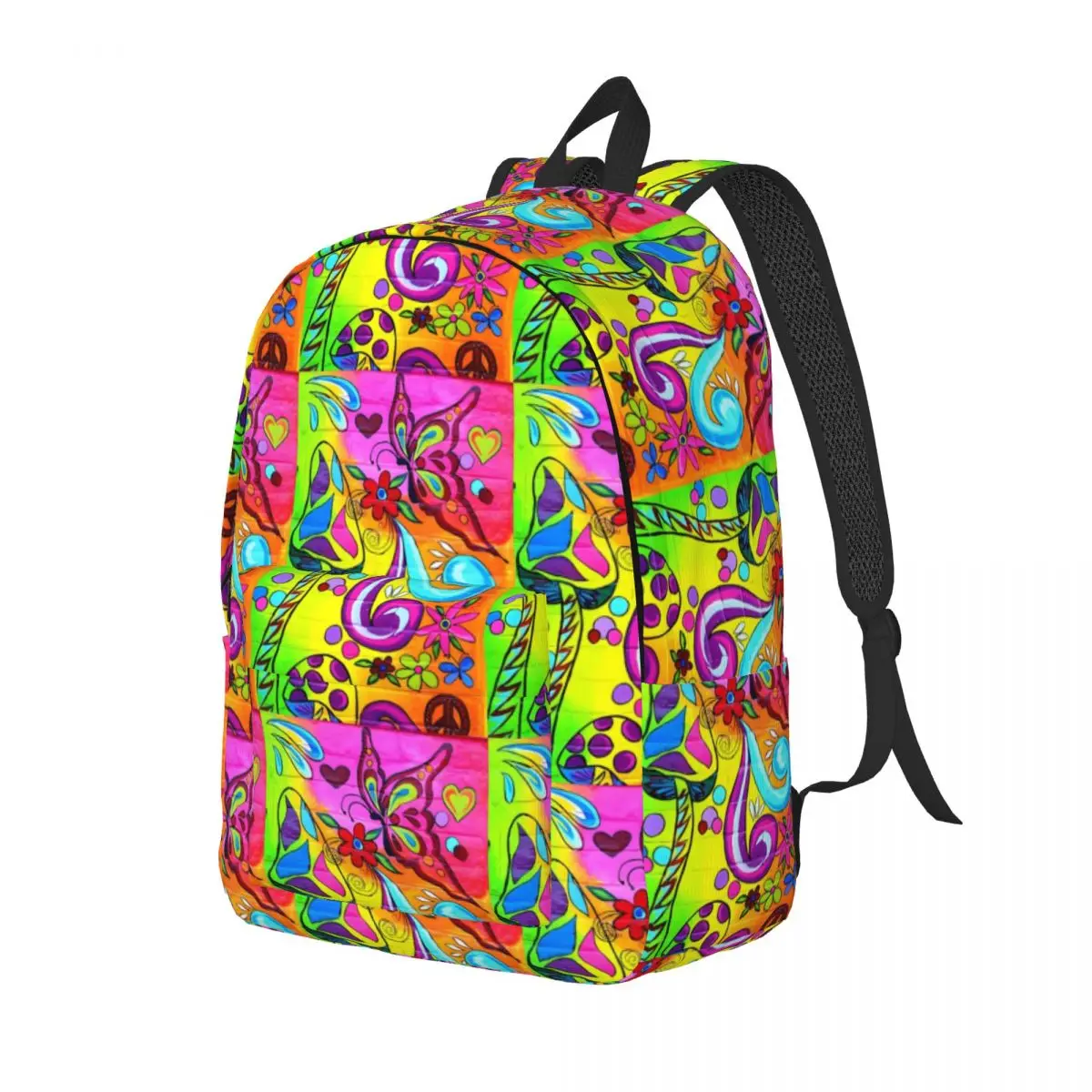 

Magic Mushroom Backpack Psychedelic Mushrooms Teen Polyester Travel Backpacks Print Kawaii School Bags Rucksack