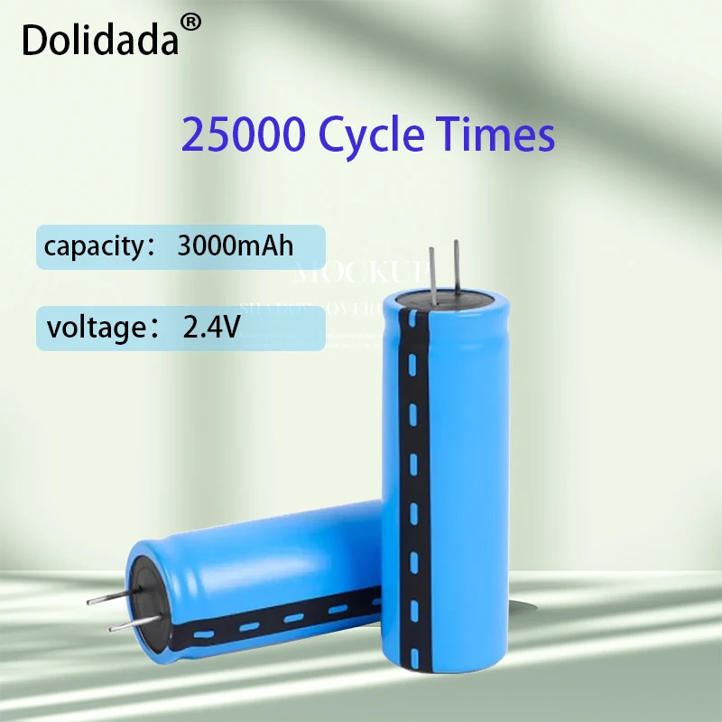 

NEWEST 2.4V 3000mAh LTO 23680 Lithium Titanate Cell 15C Power Rechargeable Low Temperature Battery Cells 25000 Cycle Times